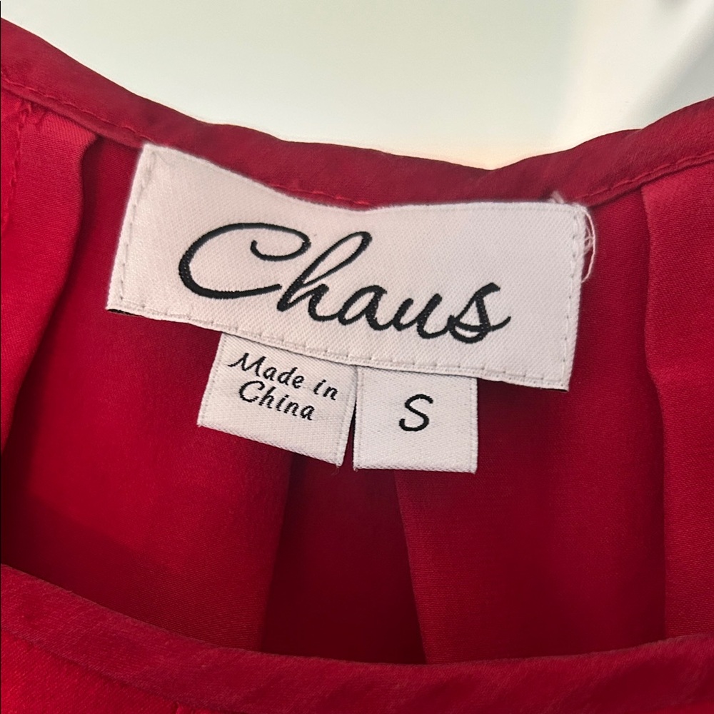 Chaus Gradient Red and Brown Blouse - Picture 2 of 4
